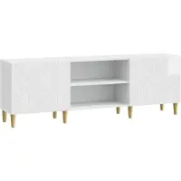 vidaXL TV Kast 150 x 31 x 50 cm Hoogglans Wit Bewerkt hout