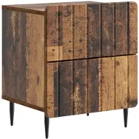 vidaXL Nachtkastje Oud hout 43 x 34,5 x 49,5 cm Bewerkt hout