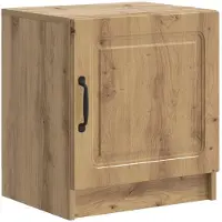 vidaXL Nachtkastje Artisanaal eiken 43 x 34,5 x 47 cm Bewerkt hout
