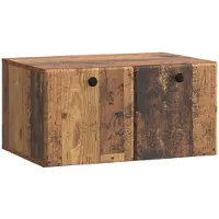 vidaXL Wandmontage TV-kast 59,5 x 41 x 30 cm Oud hout Bewerkt hout