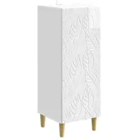 vidaXL Dressoir Hoogglans Wit 33 x 34,5 x 90 cm Bewerkt hout