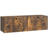 vidaXL Wandmontage TV-kast Gerookt eiken 98 x 31 x 30 cm Bewerkt hout