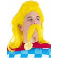 Chaks Kakofonix Asterix en Obelix pruik en snor