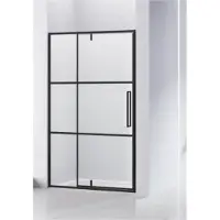 Van Rijn Nisdeur st04 aluminium profiel 6 mm helder glas 120x200 cm zwart frame