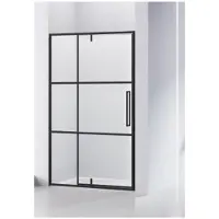Van Rijn Nisdeur st04 aluminium profiel 6 mm helder glas 140x200 cm zwart frame