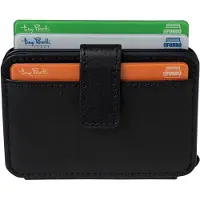 Tony Perotti Furbo EVO RFID leren Pasjeshouder met Magsafe en Standaard - Zwart