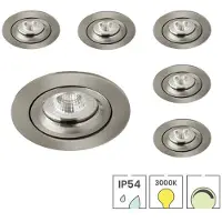 Lybardo - Lage Inbouwspots - 6-pack - 5W - Dimbaar - Waterdicht - Spotjes Inbouw