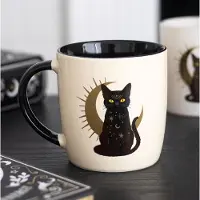 Something Different - Sitting Magick Black Cat Mok/beker - Zwart