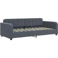 vidaXL Slaapbank met matras 90x190 cm fluweel donkergrijs