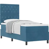 vidaXL Boxspring bed met matras Donkerblauw 80 x 200 cm Fluweel