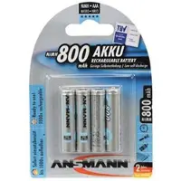 Ansmann NiMH-accu MaxE micro AAA, 800 mAH, 4 stuks