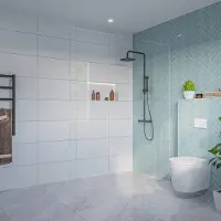 FortiFura Galeria Inloopdouche - helder glas - 160x200cm - 8mm - nano - blind inbouw profiel SW797918 SW1102415