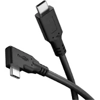 Goobay USB-C kabel | haaks (links/rechts) | USB4 40 Gbps | PD 240W | 8K 60Hz | zwart | 1 meter