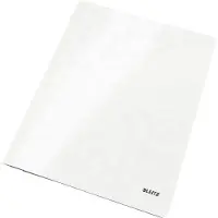 Leitz Chemise à lamelle WOW, format A4, en carton, blanc