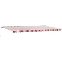 vidaXL Uitschuifbare luifel Rood en Wit 600 × 300 cm