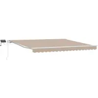 vidaXL Handmatige zonnetent met zonne-energie ledverlichting 4 x 3 m