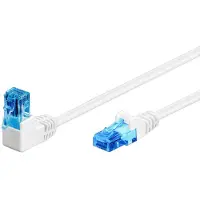 Goobay Netwerkkabel | Cat6a U/UTP | 10 meter (1x Haaks, Wit)