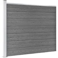 vidaXL Schuttingpanelenset 699x146 cm HKC grijs