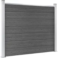 vidaXL Schuttingpanelenset 699x146 cm HKC zwart