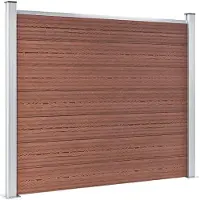 vidaXL Schuttingpanelenset 699x146 cm HKC bruin