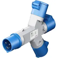 Goobay Camping stroomverdeler | 3-voudig | CEE 3-pins 230V/16A | IP44