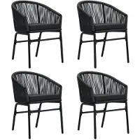 vidaXL 5-delige tuinset, zwart