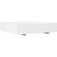 vidaXL Plantenbak 110x110x26,5 cm massief grenenhout wit