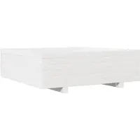 vidaXL Plantenbak 80x80x26,5 cm massief grenenhout wit