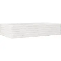 vidaXL Plantenbak 110x60x23 cm massief grenenhout wit