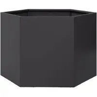 vidaXL Plantenbak zeshoek 69x60x45 cm staal zwart