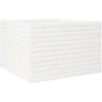 vidaXL Plantenbak 70x70x46 cm massief grenenhout wit