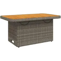 vidaXL 2-delige Loungeset met kussens poly rattan grijs