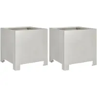 vidaXL Plantenbakken 2 st 30x30x30 cm roestvrij staal