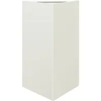 vidaXL Plantenbak driehoek 50x43x75 cm staal wit