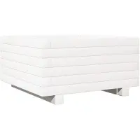 vidaXL Plantenbak 50x50x26,5 cm massief grenenhout wit