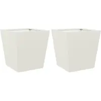vidaXL Plantenbakken 2 st 40x40x40 cm staal wit