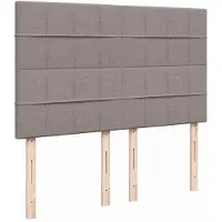 vidaXL Boxspringbed met matras, taupekleurig, 160x200 cm, met stoffen bekleding