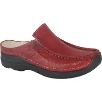 Wolky Instapper Women Roll Slide Fantastic Leather Cherry Red-Schoenmaat 39