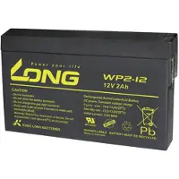 Long WP2-12 Loodaccu 12 V 2 Ah Loodvlies (AGM) (b x h x d) 150 x 90 x 20 mm Kabelschoen 4.8 mm Geringe zelfontlading, Onderhoudsvrij