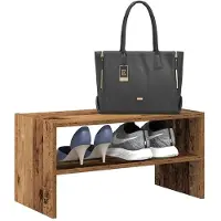 vidaXL Schoenenrek stapelbaar 60x30x30,5 cm oud houtkleurig