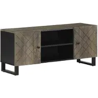 vidaXL Tv-meubel 105x33x46 cm massief mangohout zwart