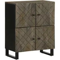 vidaXL Dressoir 60x33x75 cm massief mangohout zwart