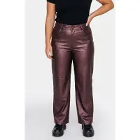 Studio Amaya Harper Pants Brown Maat: M | Leren broeken Outlet | Dames | Bruin