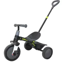 Sunny Driewieler met Afneembare Duwstang en Mandje | Loopfiets voor kinderen voor Binnen & Buiten | Fietsje voor Jongens/Meisjes van 2 tot 5 jaar