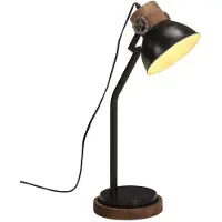 vidaXL Bureaulamp, 25W, zwart, 18x18x60 cm, E27