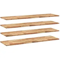 vidaXL Wandschappen 4 st zwevend olieafwerking 140x40x2 cm acaciahout