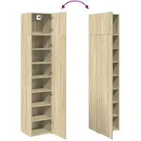 vidaXL Opbergkast smal 45x42,5x225 cm bewerkt hout sonoma eikenkleurig