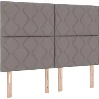 vidaXL Boxspringbed met matras met hoofdeinde Taupe 160 x 200 cm Stof