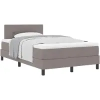 vidaXL Boxspring bed met hoofdeinde Taupe 120 x 190 cm Stof