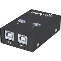 Manhattan 2 poorten USB 2.0-schakelaar Zwart